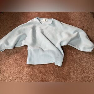 Linen Dot Light Blue Sweater XS